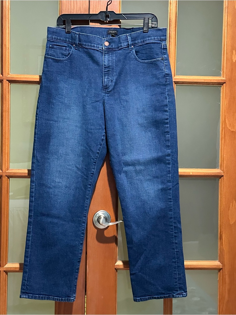 Ann Taylor Straight Jeans in Deep Blue Denim (Sz. 14)